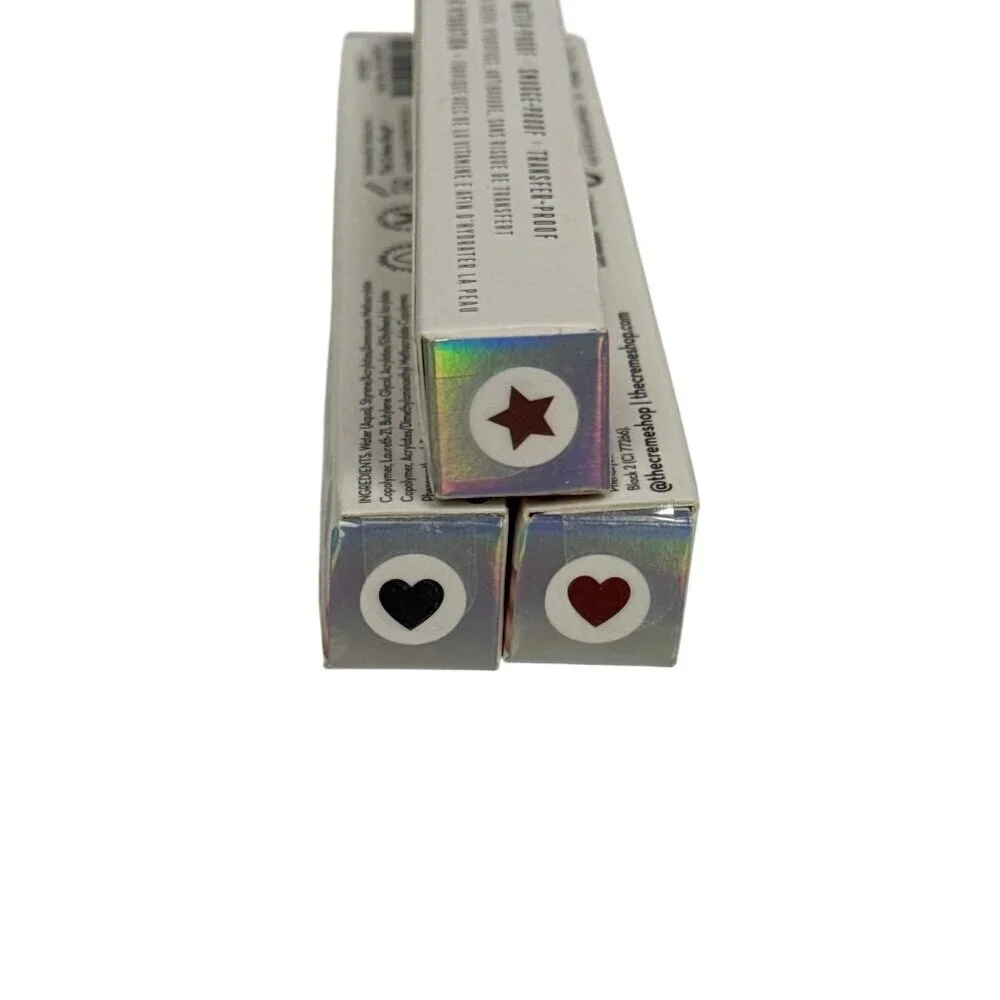 The Creme Shop Faux Freckle Stamp Black Brown Star Heart Eyeliner Set of 3 NEW